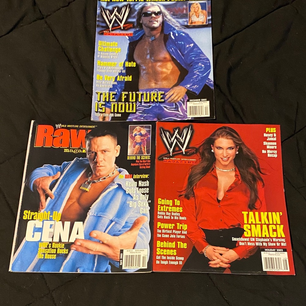 WWF Magazine Trio with Wrestling Stars